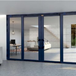 Cửa trượt quay Eurotech hệ cao cấp loại 4 cánh màu xam