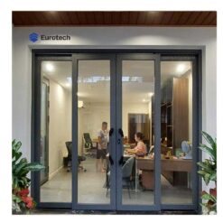 Cửa Trượt Quay Eurotech Hệ Hoàng Gia (Nẹp Rời 8.0) màu xám đá