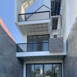 Nhà lắp cửa trượt quay hệ nẹp rời màu xám đá