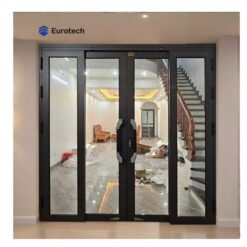 Cửa Trượt Quay Eurotech Hệ Hoàng Gia (Nẹp Rời 8.0) Màu Đen