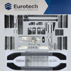 Phụ Kiện đồng Bộ Siêu Bền Cửa Trượt Quay Eurotech(bánh Xe Giảm Chấn 4 Bánh)