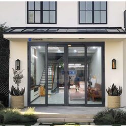 Cửa Trượt Quay Eurotech Hoàng Gia 4 Cánh Hệ Nẹp Rời 8.0 – Màu Xám Đá – Phiên Bản Premium 2025