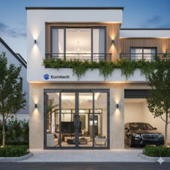 Cửa trượt quay Eurotech Hệ VIP68- NẸP RỜI 8.0 Màu Xám Đá
