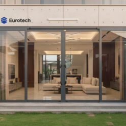 Cửa trượt quay Eurotech hệ HOÀNG GIA - NẸP RỜI 8.0 Ghi Xám