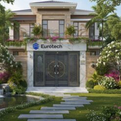 Cửa Cổng Biệt Thự Đẳng Cấp Cửa CỔNG Trượt Quay Eurotech Hệ HOÀNG GIA – Công Nghệ NẸP RỜI 8.0 Độc Quyền